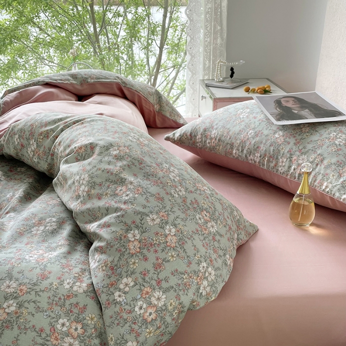 91家纺网 家纺一手货源 找家纺 千朵 2023新款莱赛尔纤维冰激凌系列四件套 （二） 安妮