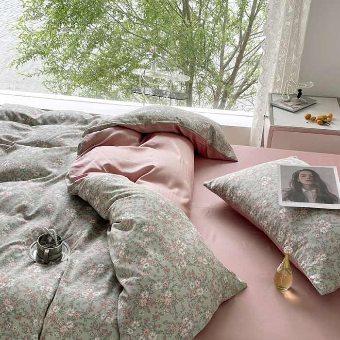 91家纺网 家纺一手货源 找家纺 千朵 2023新款莱赛尔纤维冰激凌系列四件套 （二） 安妮