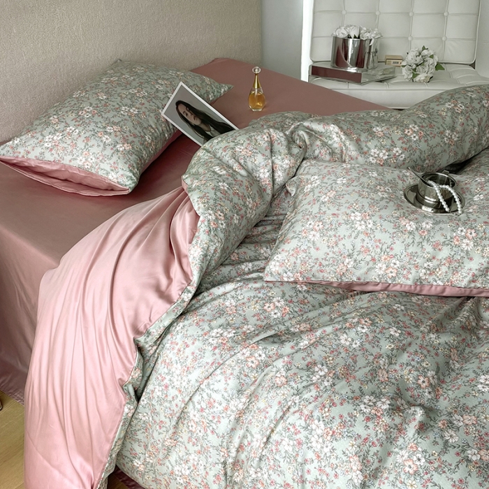 91家纺网 家纺一手货源 找家纺 千朵 2023新款莱赛尔纤维冰激凌系列四件套 （二） 安妮