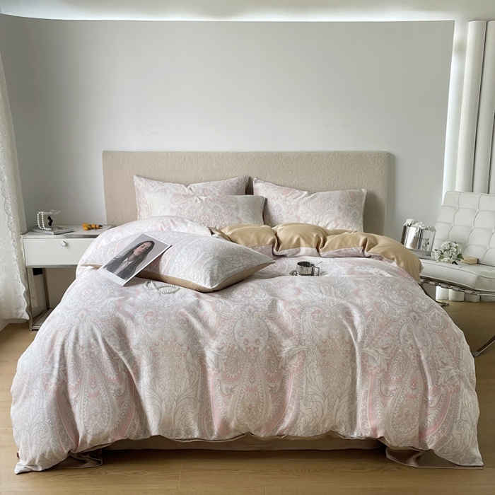 91家纺网 家纺一手货源 找家纺 千朵 2023新款莱赛尔纤维冰激凌系列四件套 （二） 布兰妮