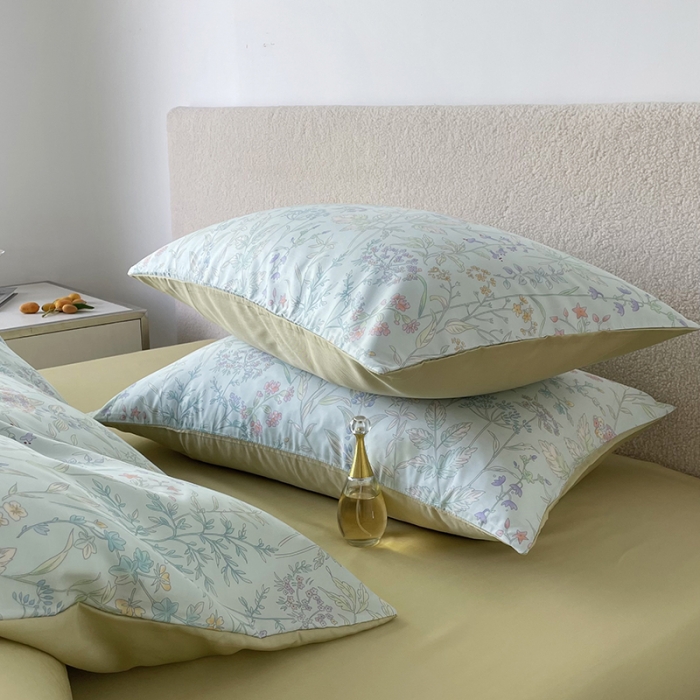 91家纺网 家纺一手货源 找家纺 千朵 2023新款莱赛尔纤维冰激凌系列四件套 （二） 花季