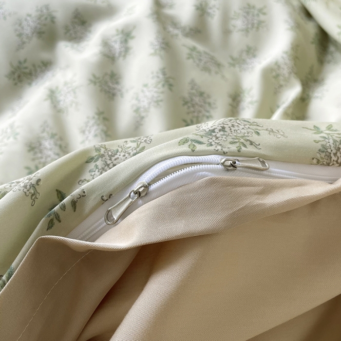 91家纺网 家纺一手货源 找家纺 千朵 2023新款莱赛尔纤维冰激凌系列四件套 （二） 柠染-绿