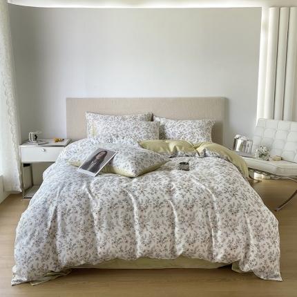 千朵 2023新款莱赛尔纤维冰激凌系列四件套 （二） 蔷薇日记