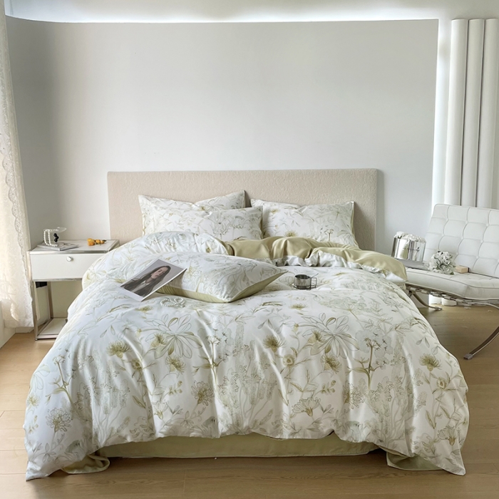 91家纺网 家纺一手货源 找家纺 千朵 2023新款莱赛尔纤维冰激凌系列四件套 （二） 晚风