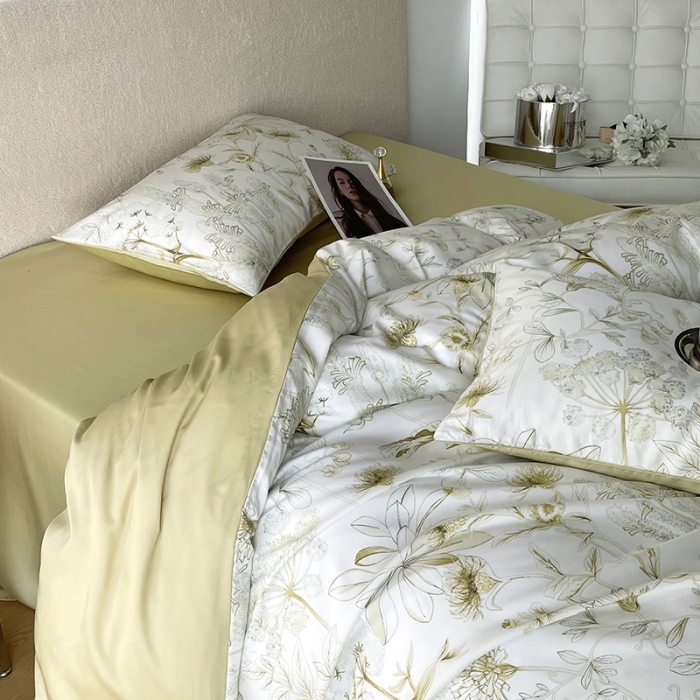 91家纺网 家纺一手货源 找家纺 千朵 2023新款莱赛尔纤维冰激凌系列四件套 （二） 晚风