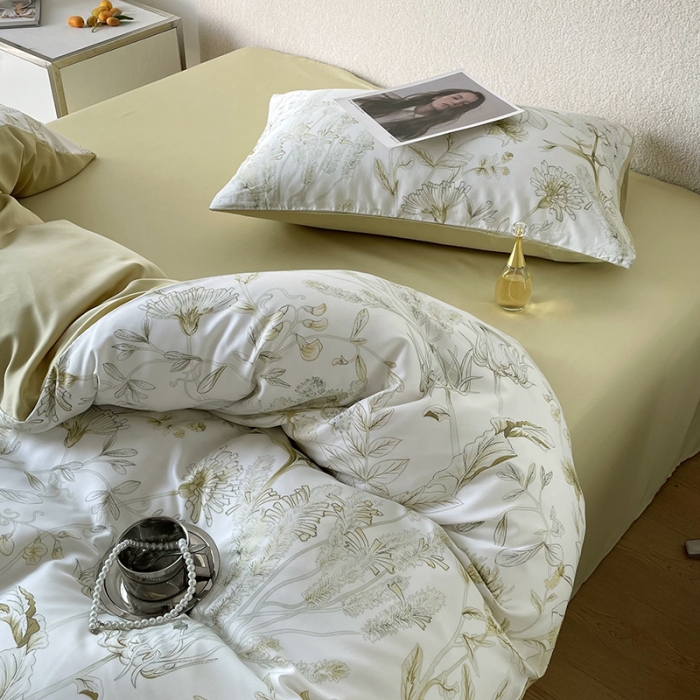 91家纺网 家纺一手货源 找家纺 千朵 2023新款莱赛尔纤维冰激凌系列四件套 （二） 晚风