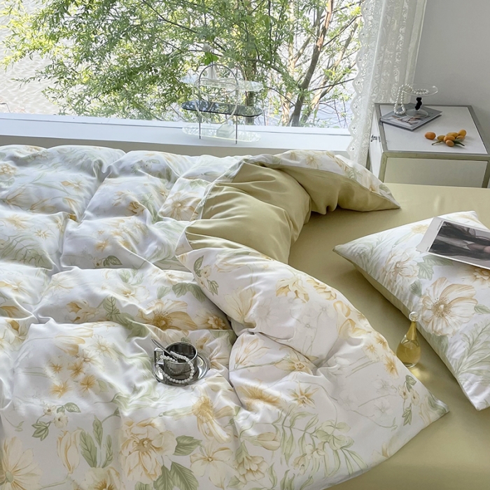 91家纺网 家纺一手货源 找家纺 千朵 2023新款莱赛尔纤维冰激凌系列四件套 （二） 婉韵