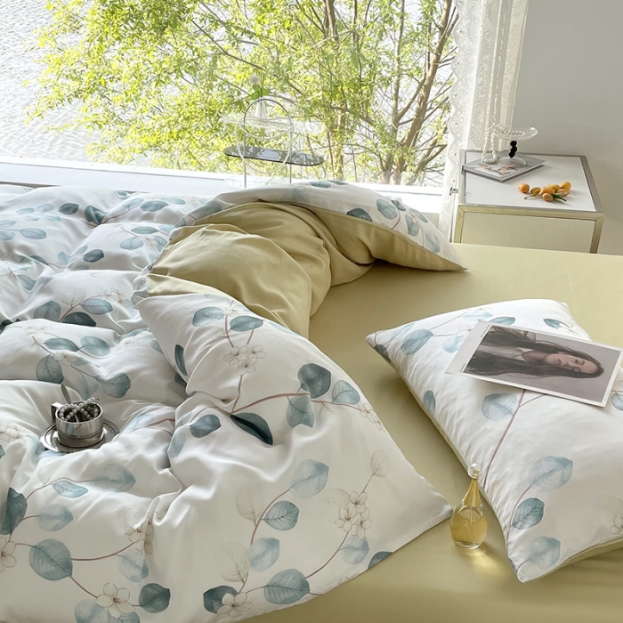 91家纺网 家纺一手货源 找家纺 千朵 2023新款莱赛尔纤维冰激凌系列四件套 （二） 夏未央