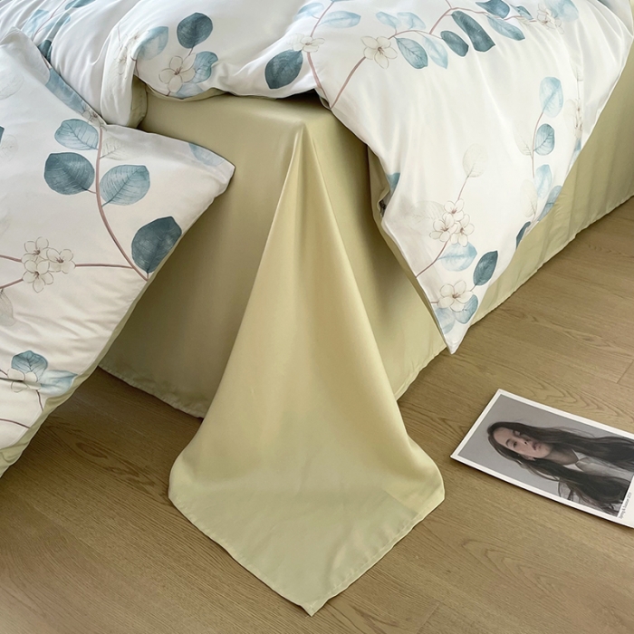 91家纺网 家纺一手货源 找家纺 千朵 2023新款莱赛尔纤维冰激凌系列四件套 （二） 夏未央