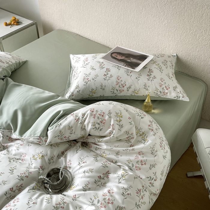 91家纺网 家纺一手货源 找家纺 千朵 2023新款莱赛尔纤维冰激凌系列四件套 （二） 伊恬