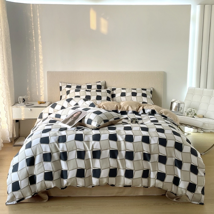 91家纺网 家纺一手货源 找家纺 千朵 2023新款莱赛尔纤维冰激凌系列四件套 （二） 至尚