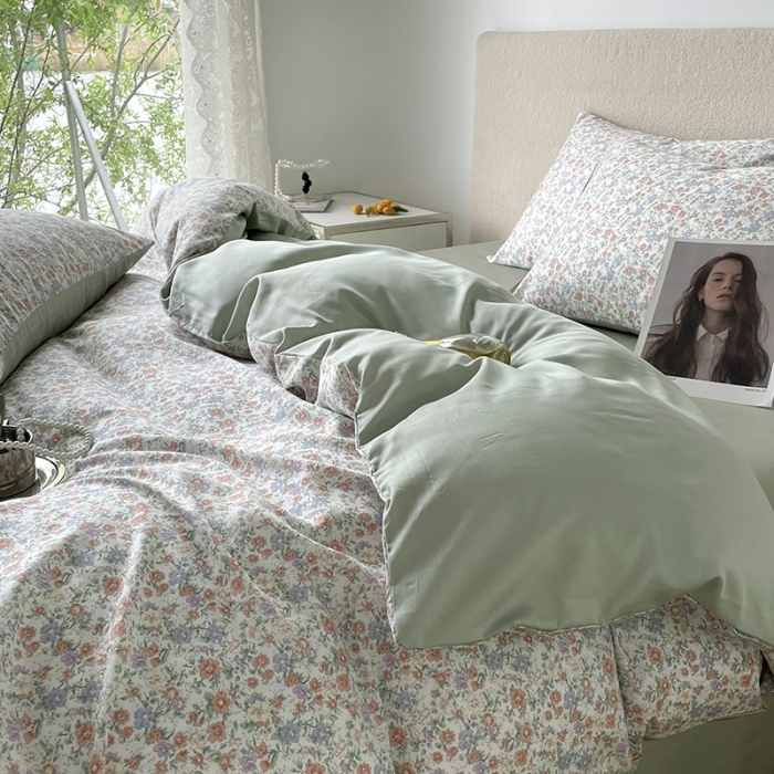 91家纺网 家纺一手货源 找家纺 千朵 2023新款莱赛尔纤维冰激凌系列四件套 （二） 紫苏