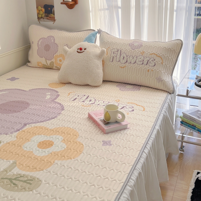 91家纺网 家纺一手货源 找家纺 慕尚  2025新款凉感丝大版乳胶凉席 莎莉