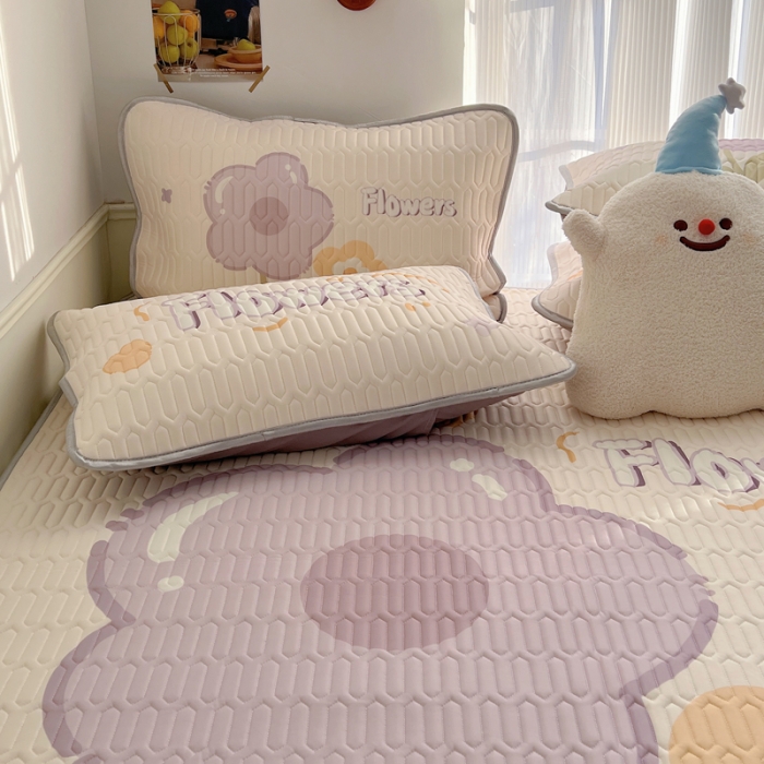 91家纺网 家纺一手货源 找家纺 慕尚  2025新款凉感丝大版乳胶凉席 莎莉