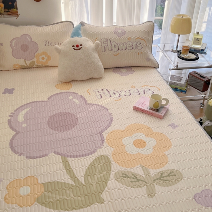 91家纺网 家纺一手货源 找家纺 慕尚  2025新款凉感丝大版乳胶凉席 莎莉