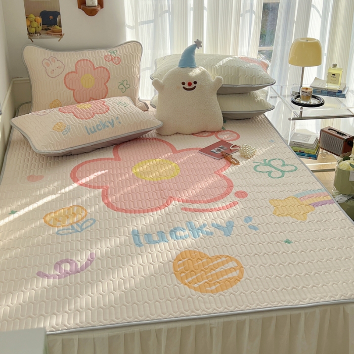 91家纺网 家纺一手货源 找家纺 慕尚  2025新款凉感丝大版乳胶凉席 仙本娜