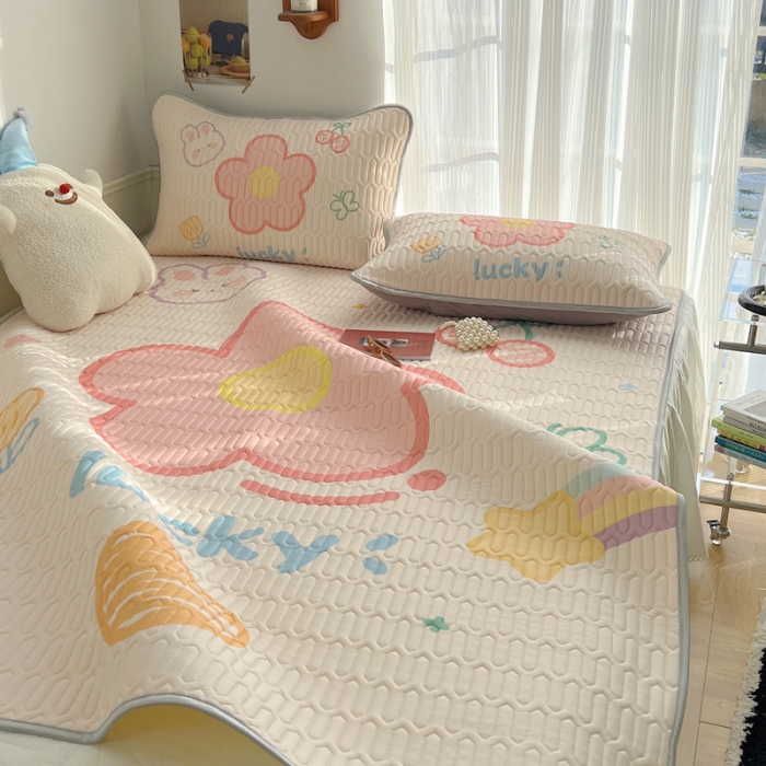 91家纺网 家纺一手货源 找家纺 慕尚  2025新款凉感丝大版乳胶凉席 仙本娜