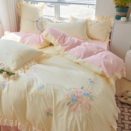 包小包2024春夏直播新韩版花熙系列臻丝棉四件套花熙芝芝桃桃提供买家秀