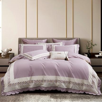 91家纺网 家纺一手货源 找家纺 总嘉恋 2023新款格林童话系列100支全棉绣花刺绣边四件套送礼盒包装