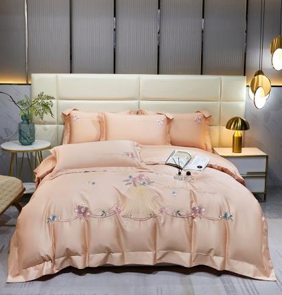 91家纺网 家纺一手货源 找家纺 （总）凯艾玲 2023新款细斜纹磨毛四件套-柏莎