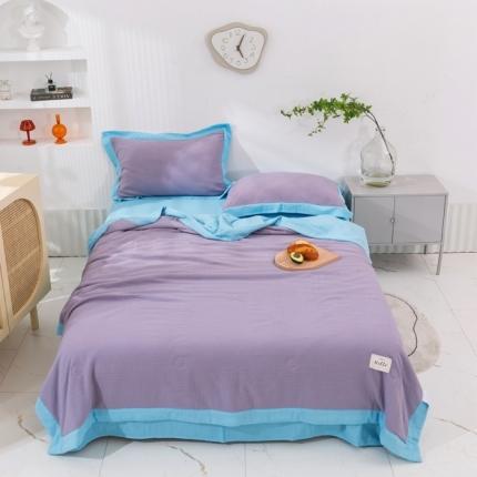 91家纺网 家纺一手货源 找家纺 （总）简色坊 2023新款全棉色织小提花夏凉被小提花-梵西