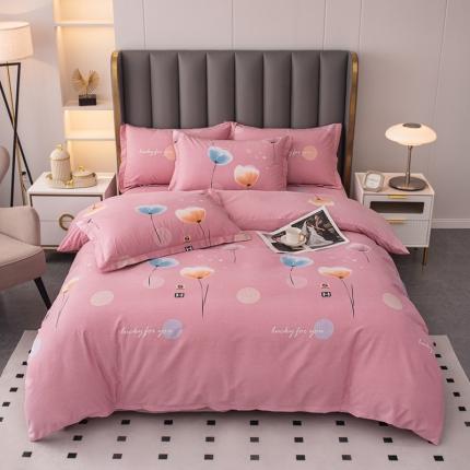 91家纺网 家纺一手货源 找家纺 （总1）喜四方 2024新款全棉磨毛全棉印花四件套