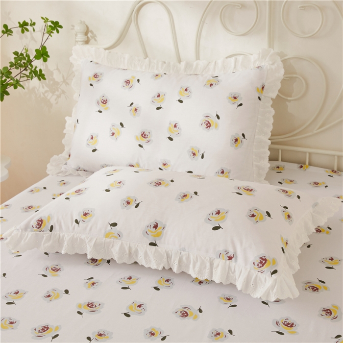 91家纺网 家纺一手货源 找家纺 十个点2024新款初遇系列 全棉床裙小清新四件套 随心自在