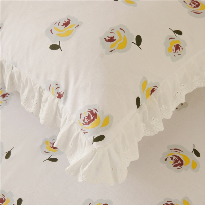 91家纺网 家纺一手货源 找家纺 十个点2024新款初遇系列 全棉床裙小清新四件套 随心自在