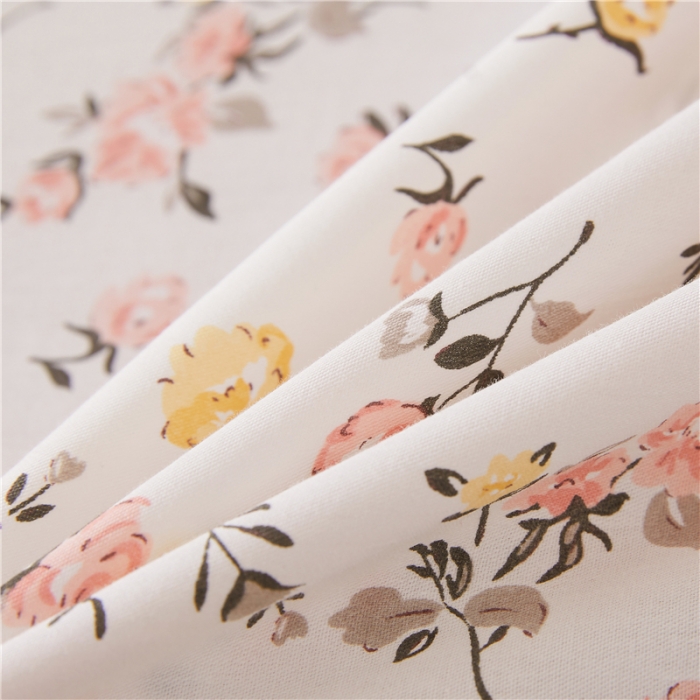 91家纺网 家纺一手货源 找家纺 十个点2024新款初遇系列 全棉床裙小清新四件套 好事花生