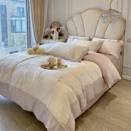 91家纺网 家纺一手货源 找家纺 总 鹿班 2023新款60支莱赛尔四件套-小法玫瑰（标准会员-20）