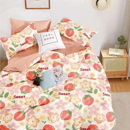 赫然 130g生态长绒棉贡棉植物羊绒加厚斜纹磨毛四件套卡布林