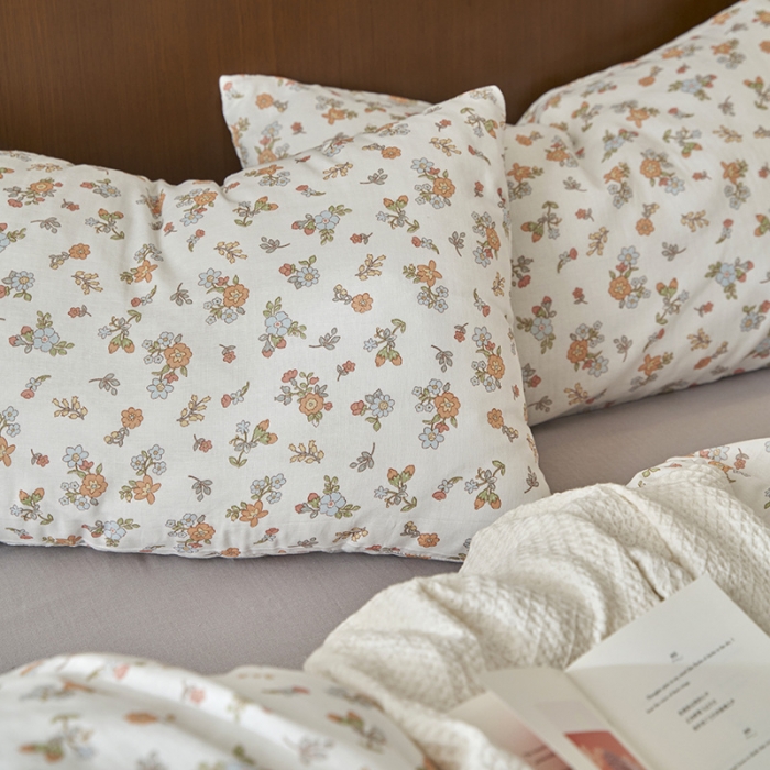 91家纺网 家纺一手货源 找家纺 荣轩家居 2023新款A类全棉双层纱印花四件套浮岚