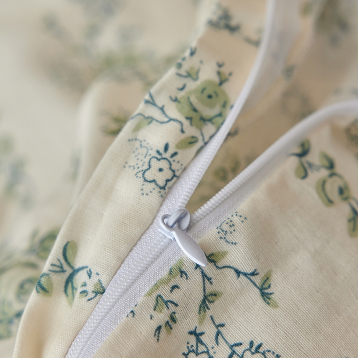 91家纺网 家纺一手货源 找家纺 荣轩家居 2023新款A类全棉双层纱印花四件套茹初