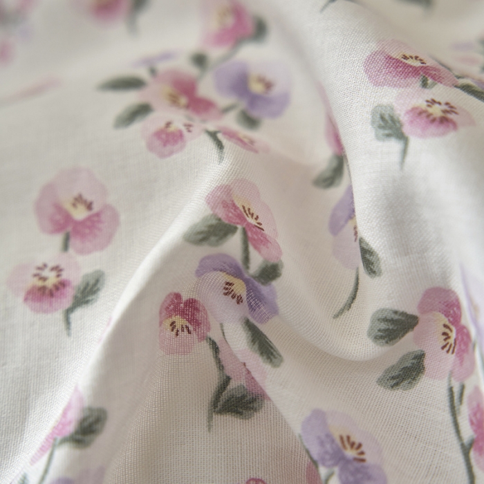 91家纺网 家纺一手货源 找家纺 荣轩家居 2023新款A类全棉双层纱印花四件套莹朵