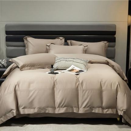 91家纺网 家纺一手货源 找家纺 （总）薏思家纺 2023新款100支纯色长绒棉工艺款-四件套