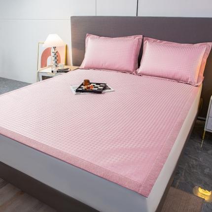 91家纺网 家纺一手货源 找家纺 简宜家居 2023新款冰丝复合席子 千鸟格 -粉