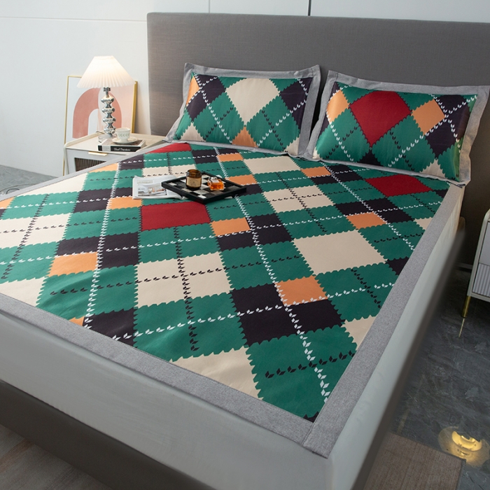 91家纺网 家纺一手货源 找家纺 简宜家居 2023新款冰丝复合席子 灵动