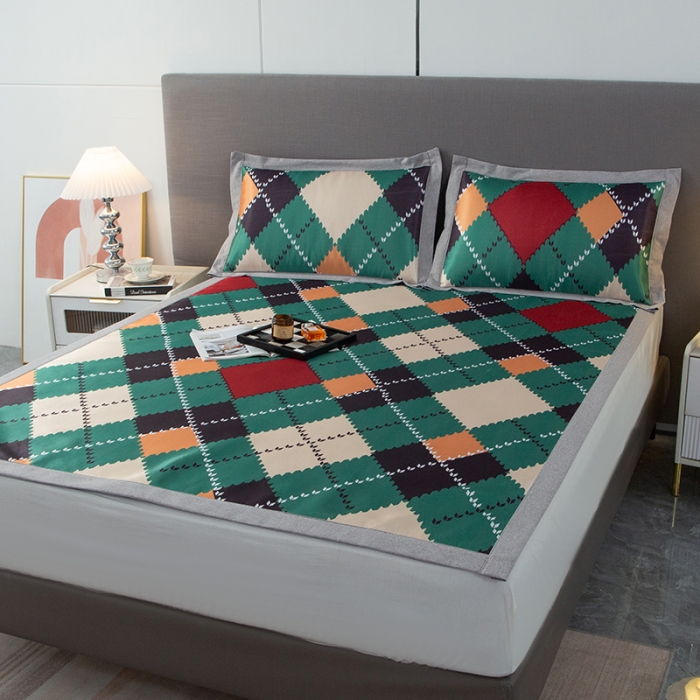 91家纺网 家纺一手货源 找家纺 简宜家居 2023新款冰丝复合席子 灵动