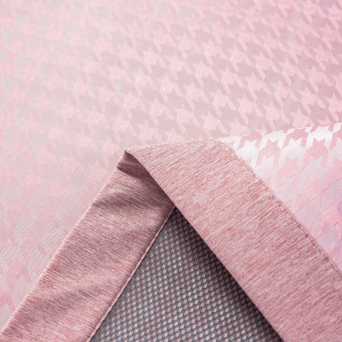 91家纺网 家纺一手货源 找家纺 简宜家居 2023新款冰丝复合席子 千鸟格 -粉