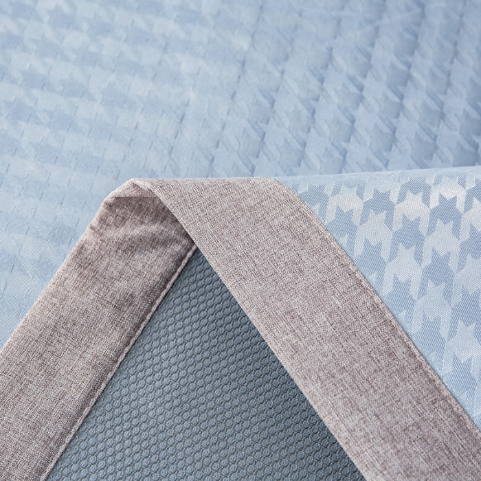 91家纺网 家纺一手货源 找家纺 简宜家居 2023新款冰丝复合席子 千鸟格-蓝