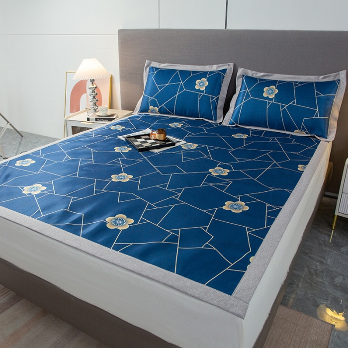 91家纺网 家纺一手货源 找家纺 简宜家居 2023新款冰丝复合席子 时空