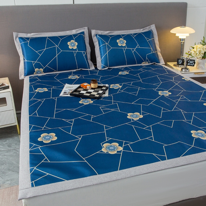 91家纺网 家纺一手货源 找家纺 简宜家居 2023新款冰丝复合席子 时空