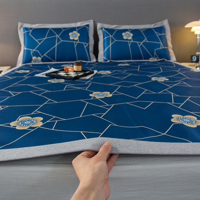 91家纺网 家纺一手货源 找家纺 简宜家居 2023新款冰丝复合席子 时空