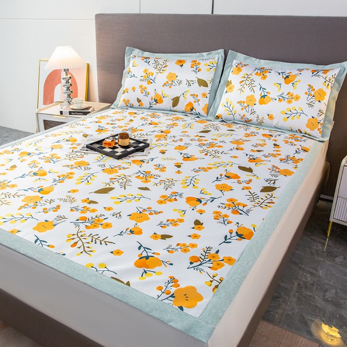 91家纺网 家纺一手货源 找家纺 简宜家居 2023新款冰丝复合席子 恬静