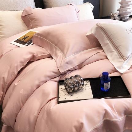 91家纺网 家纺一手货源 找家纺 涞澳家纺  2023新款天丝提花四件套丽塔-粉