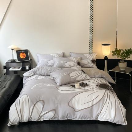 91家纺网 家纺一手货源 找家纺 （总）帅露 2023新款长绒棉数码大版印花居家风四件套