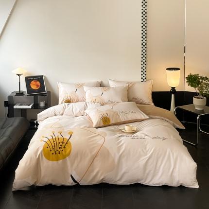 91家纺网 家纺一手货源 找家纺 帅露 2023新款长绒棉数码大版印花居家风四件套  繁华似梦