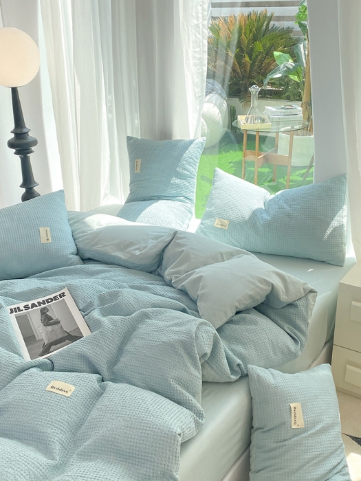 91家纺网 家纺一手货源 找家纺 （总）澳梵家居 2023新品全棉华夫格四件套