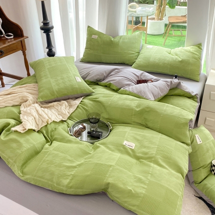 91家纺网 家纺一手货源 找家纺 （总）澳梵家居 2023新品全棉华夫格四件套