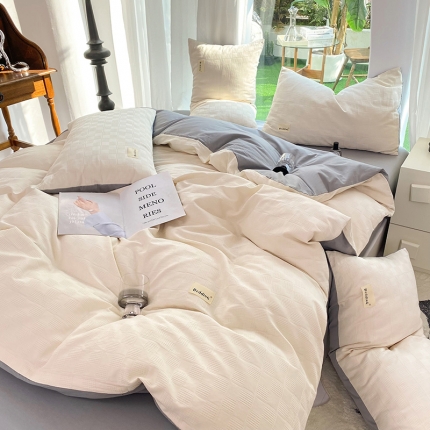 91家纺网 家纺一手货源 找家纺 （总）澳梵家居 2023新品全棉华夫格四件套